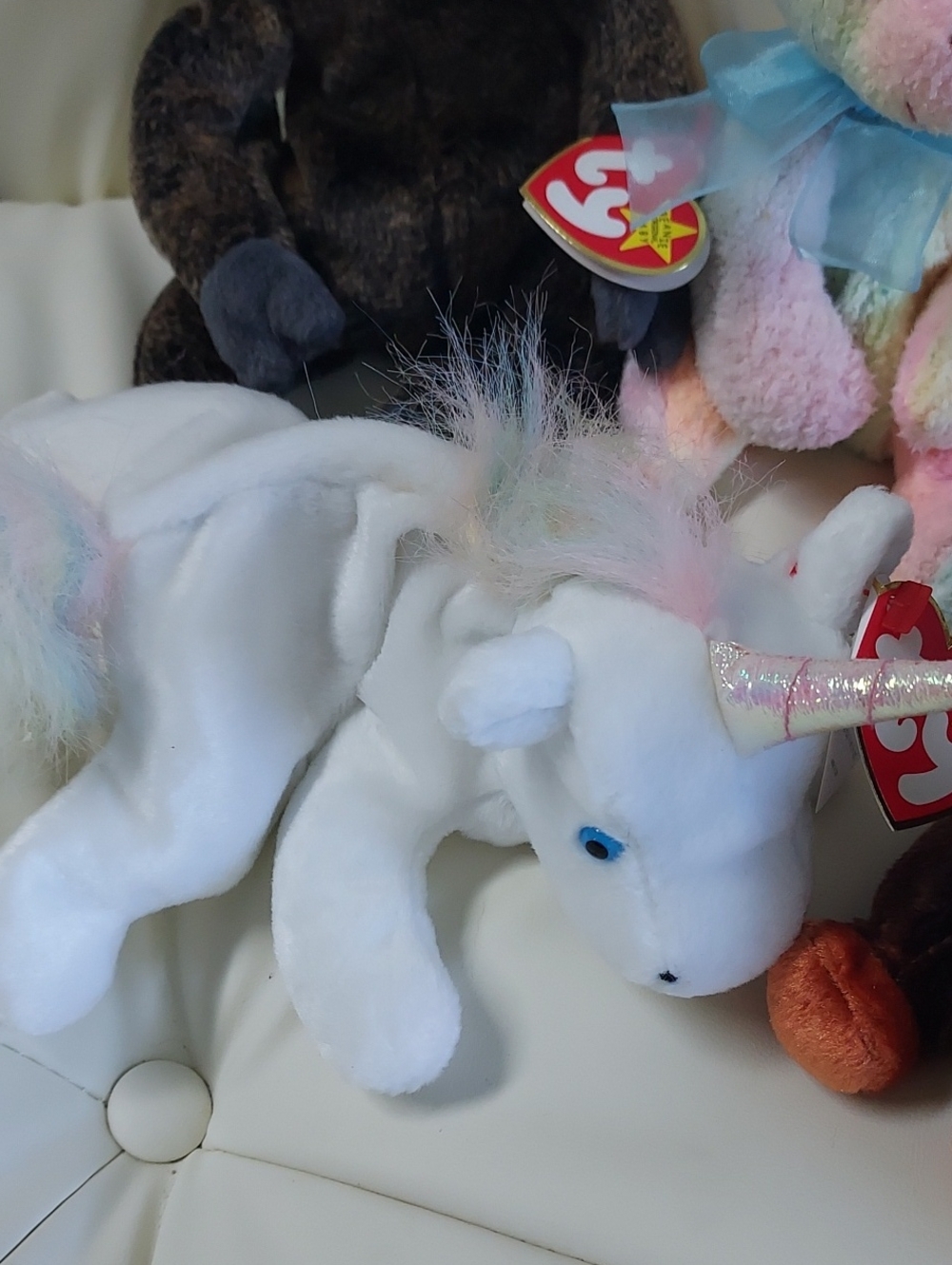 Lot Of 8 Ty Beanie Babies INCL 2 Mystic The Unicorn With Iridescent Horns - Picture 3 of 16
